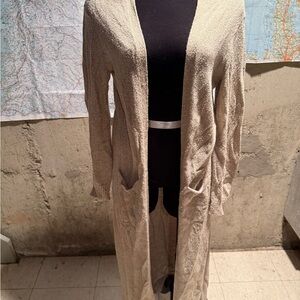 Leith Cream Open-Front Cardigan